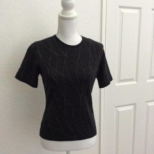 Women's pullover crew neckline with short sleeve light weight Sweater (M)